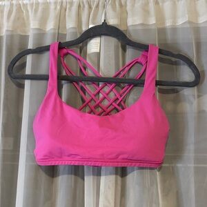 Lululemon Athletica Free to Be Sonic Pink Sports Bra
